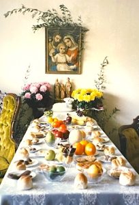 Even my parents had a St. Joseph Day table, with a lamb cake!