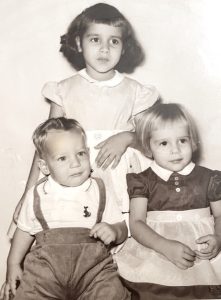 Vintage photo of three children.