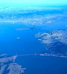 An aerial view of San Franscico.